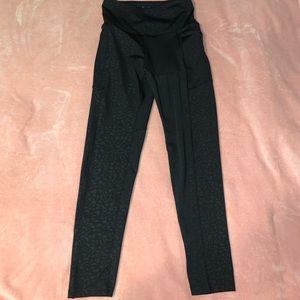 Black cheetah print athlete leggings